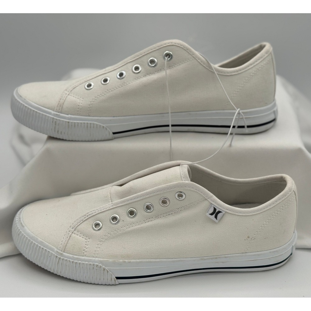 Hurley Women's Chloe Slip On Canvas Sneakers - NEW W/Tags - White - Size 7 1/2